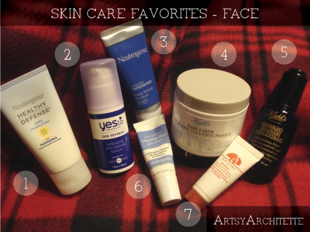ArtsyArchitette 2012 Beauty Favorites Skin Care